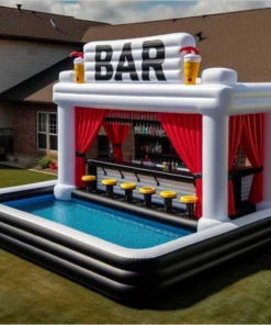 Aufblasbare Poolbar kaufen & mieten | XXL, mit Hocker für Garten & Party